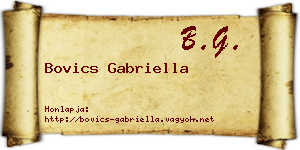 Bovics Gabriella névjegykártya